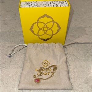 Kendra Scott Yellow Box with Beige Pouch